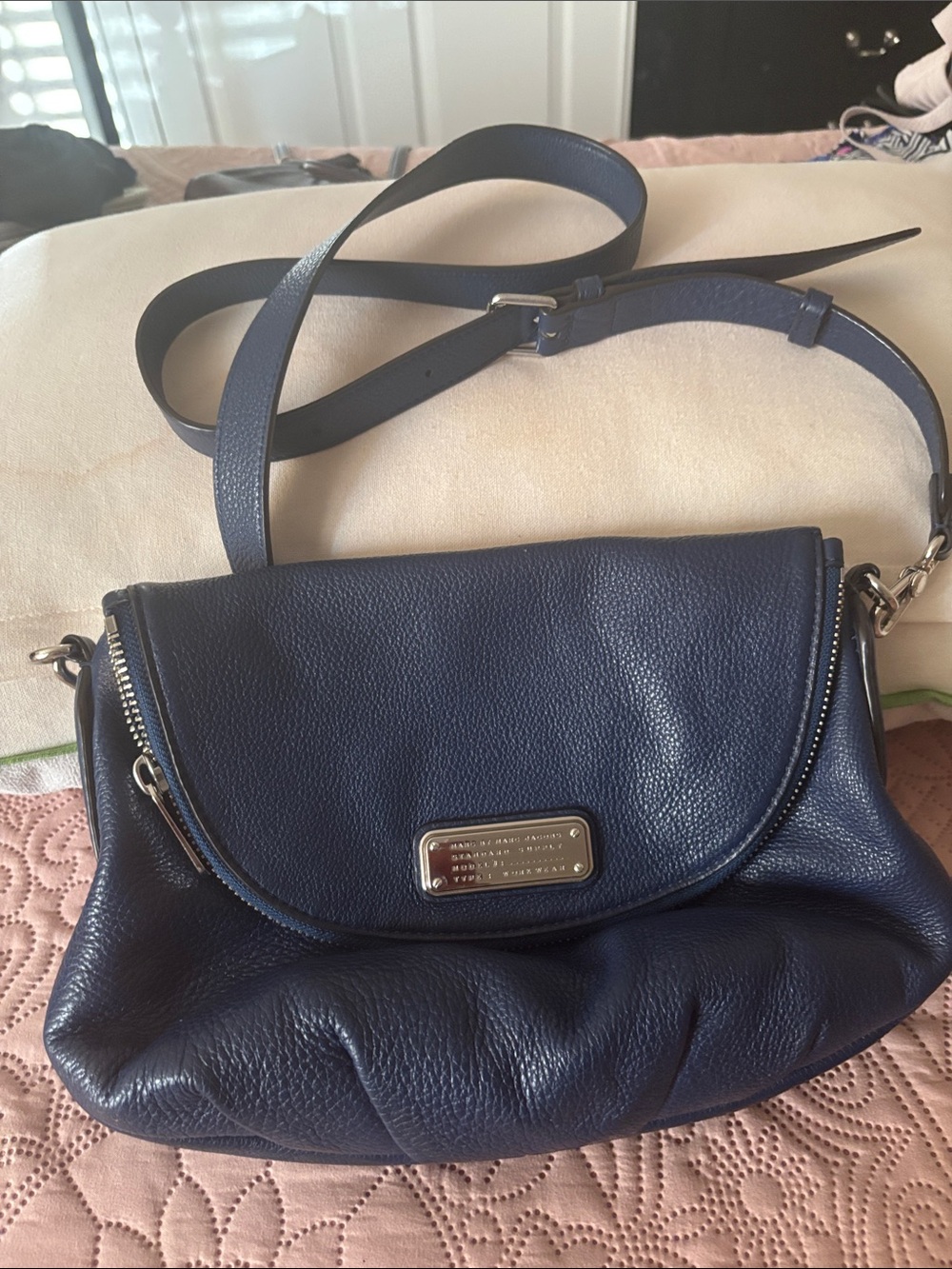 Marc by Marc Jacobs Navy Pebbled Leather Crossbody